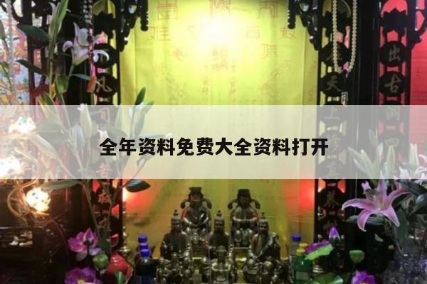 全年资料免费大全资料打开